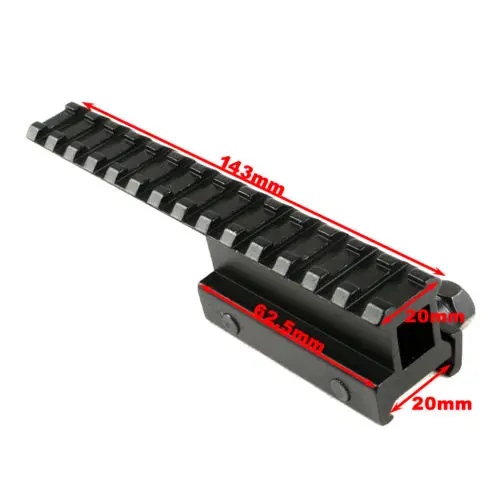التكتيكية Extened عالية الناهض قاعدة شقة أعلى 145mm طول 14 فتحات تناسب 20mm Picatinny السكك/ويفر السكك الحديدية جبل ل بندقية Riflescope الادسنس بندقية