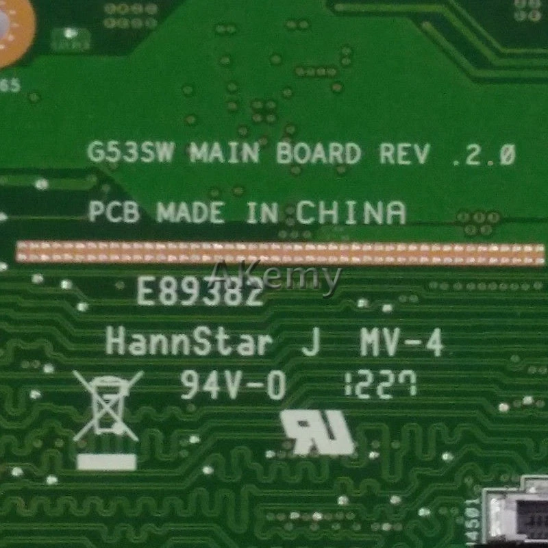 Akemy G53SW материнская плата для ноутбука For Asus G53SX G53S G53 VX7 VX7S тест оригинальная