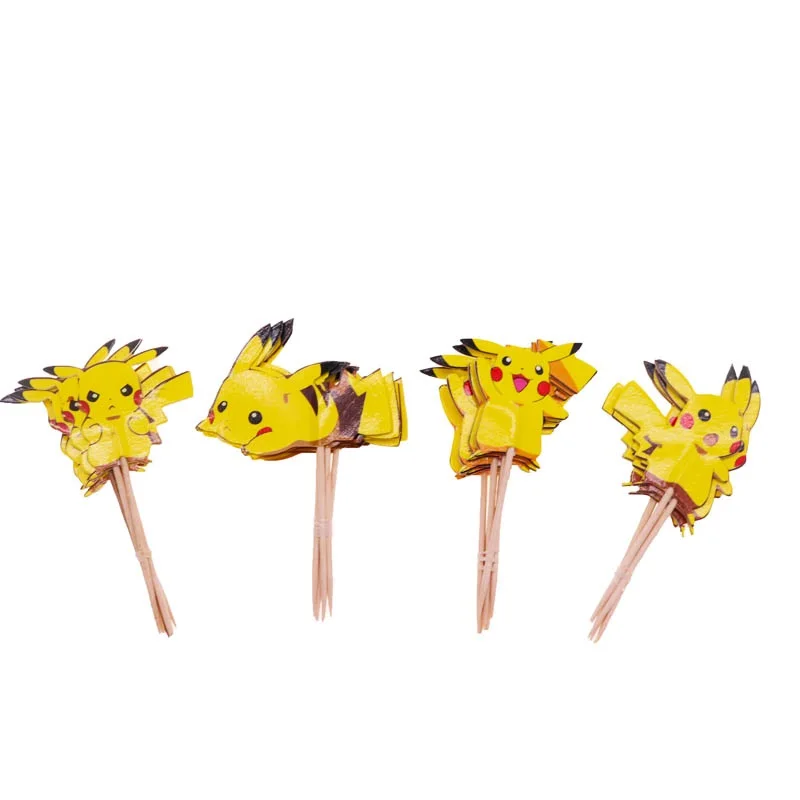 24 шт/одноразовый набор посуды pokemen торт Топпер с десерт украшение для свадьбы