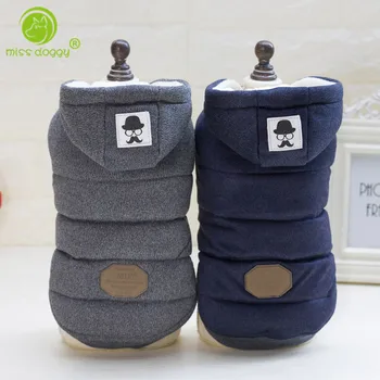 

Pet Dog Costume Cotton Warm Thick Winter Coat Dot Cute Dogs Clothes Hoodie Clothing for small Dogs Size S-XXL