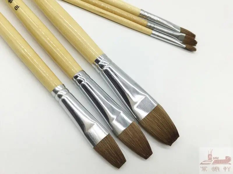 6 шт./компл., масляная краска ing кисть из меха ласки акварель гуашь краска ing Pen акриловая кисть художественные канцелярские товары