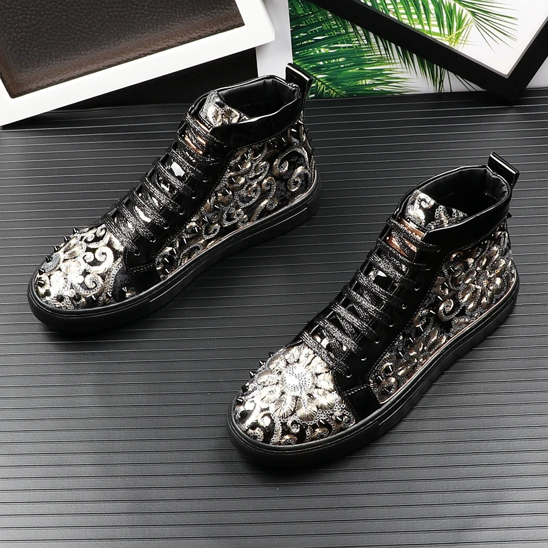 Fashion Men Loafer Shoes Rivet Spring Breathable Men's Casual Trend Lightweight Loafers Comfortable Sneakers Man's Flats | Обувь