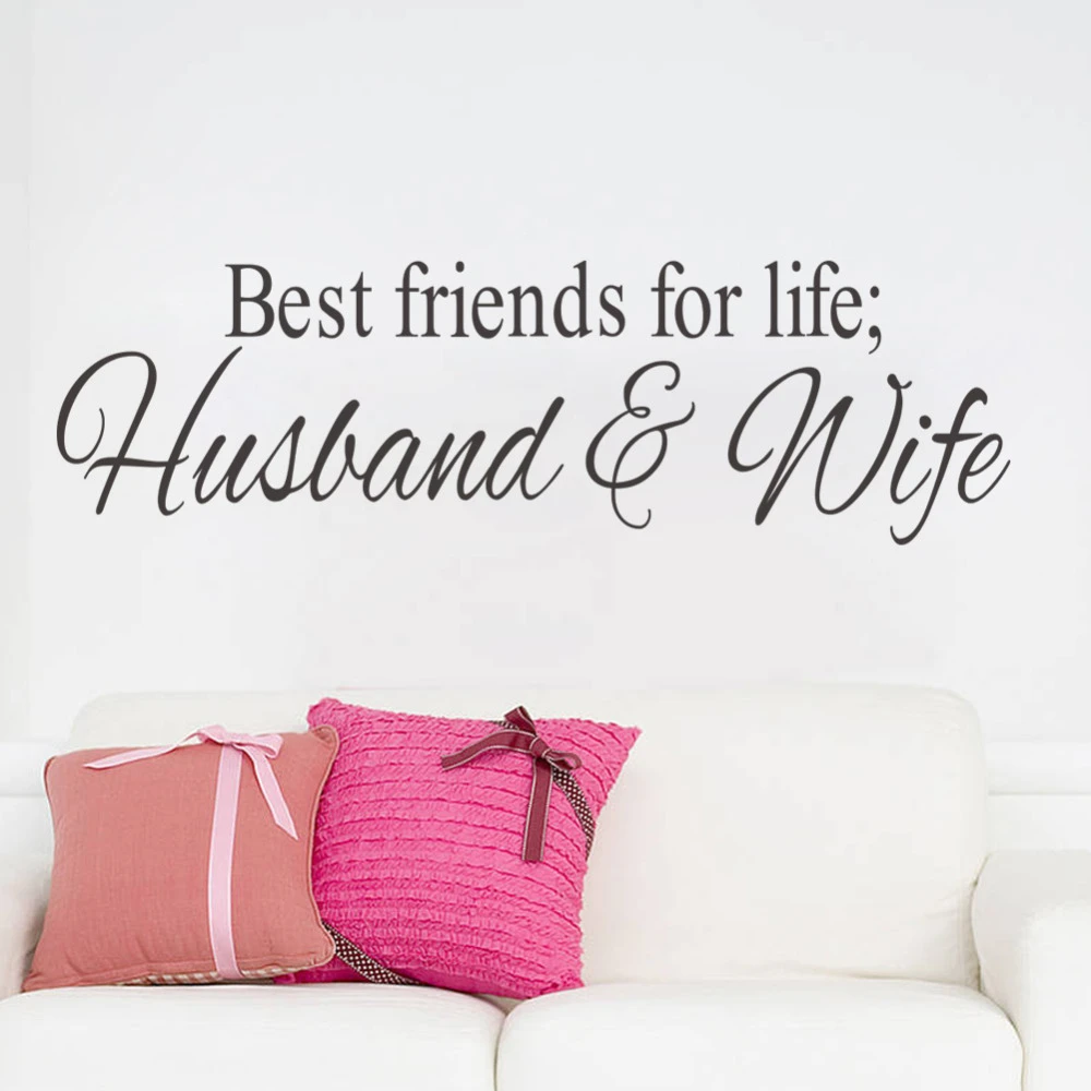 Wall Sticker Best Friends For Life Husband And Wife Art Quote Wedding  Decoration Home Decor Adesivo De Parede Wall Decals - Wall Stickers -  AliExpress