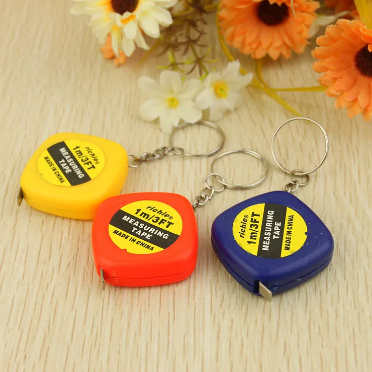 5pcs Style New Mini Keychain Key Ring Easy Retractable Tape Measure