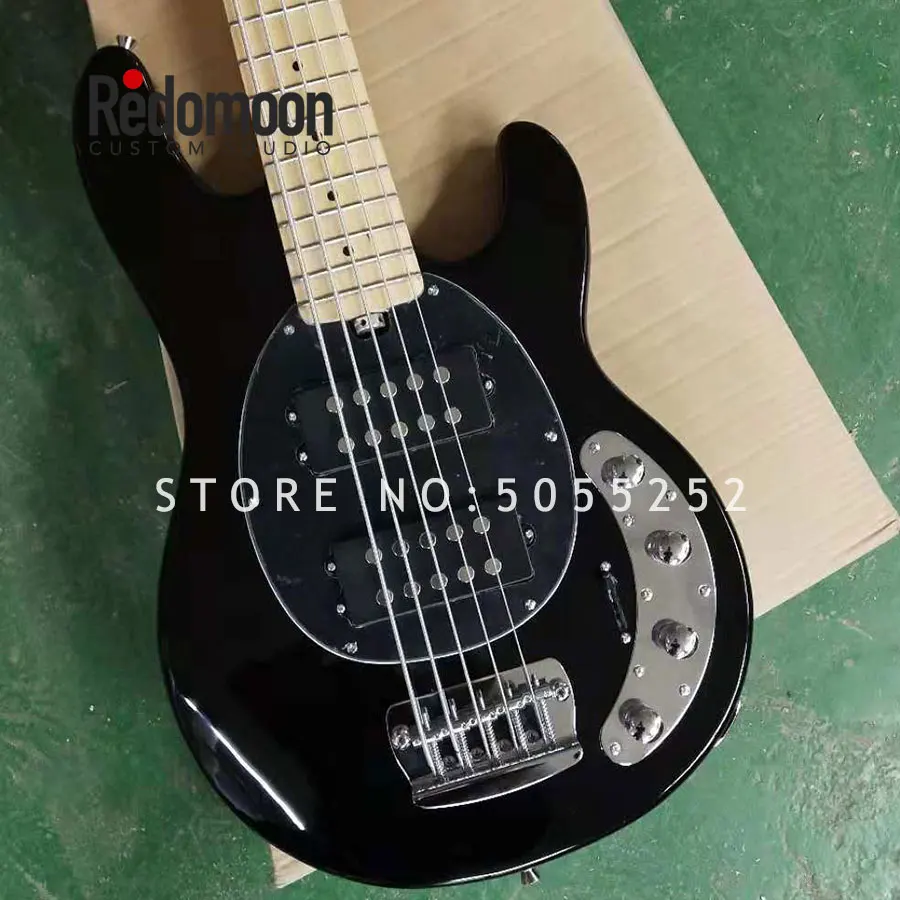 

Factory custom 5 strings Music man bass maple fretboard electric bass guitar basswood body musical instrument shop