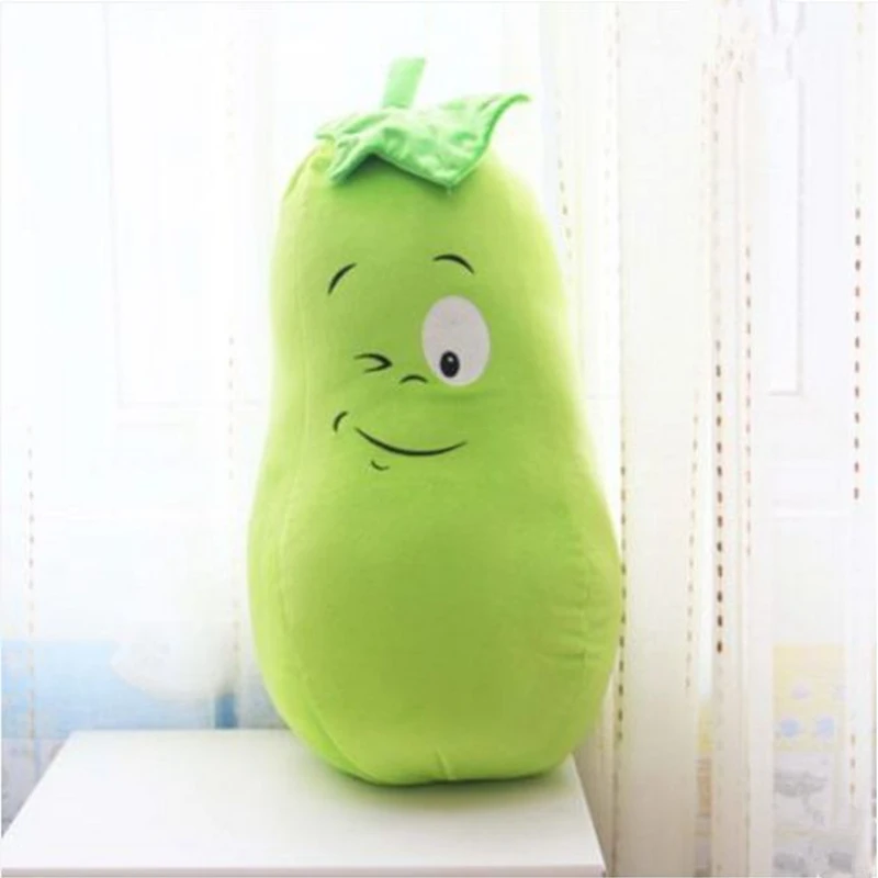 Dorimytrader Big Soft Realistic Vegetables Melon Plush Pillow Stuffed Cartoon Green Melon Toy Doll for Baby Gift 20inch 50cm DY50015 (1)