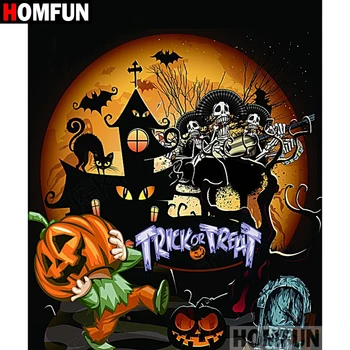 

HOMFUN Full Square/Round Drill 5D DIY Diamond Painting "Cartoon halloween" 3D Embroidery Cross Stitch 5D Home Decor A15089
