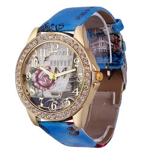 Новые женские роскошные кожаные нейтральные часы Geneva, мужские часы, дешевые женские наручные часы для девочек, подарок, часы Geneva relojes mujer, часы - Цвет: Blue