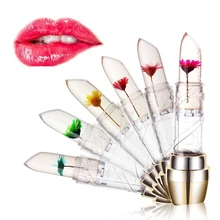 Горячая Мода Волшебная температура изменить цвет увлажняющий крем полные губы бальзам губная прозрачная Цветочная Желейная помада