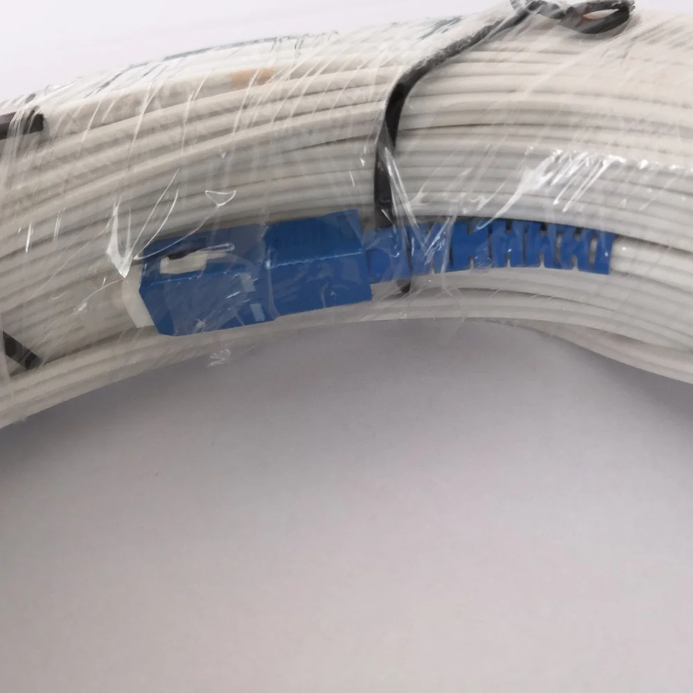 FTTH Drop Cable Fiber Optic Patch Cord SC to SC Simplex Singlemode SC-SC 50 Meters SM Fiber Optic Jumper (2)