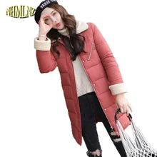 Зимняя хлопковая куртка для женщин, теплая тонкая парка с длинным рукавом, простое студенческое повседневное хлопковое пальто для женщин, большой размер 3XL DAN322