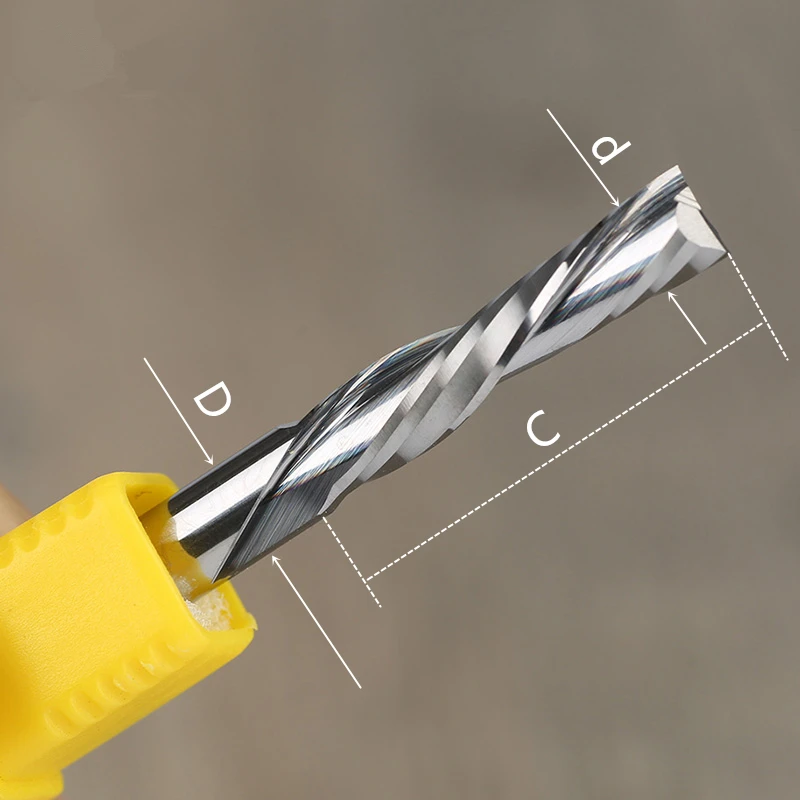 2PCS-3.175mm* 17mm, твердый карбид cnc Концевая мельница, деревообрабатывающий Вольфрам стальной роутер бит, 2 Флейта Левая спираль вниз резки фреза