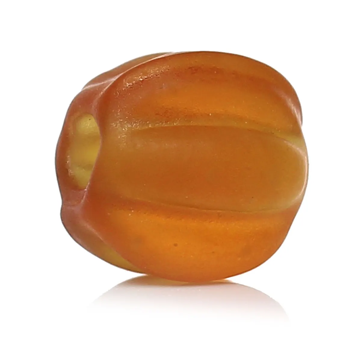 

DoreenBeads Lampwork Glass Beads Pumpkin Created Frosted About 8mm( 3/8") x 8mm( 3/8") Hole: Approx 2mm, 2 Pieces 2017 new