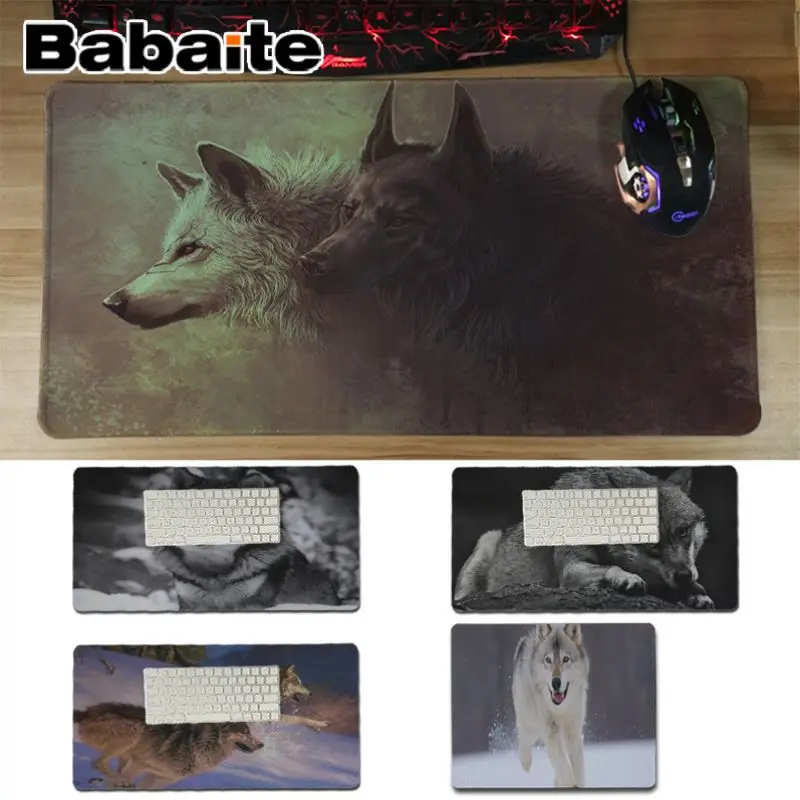 Babaite The Wolf Anti Slip Durable Silicone Computermats Keyboards Mat
