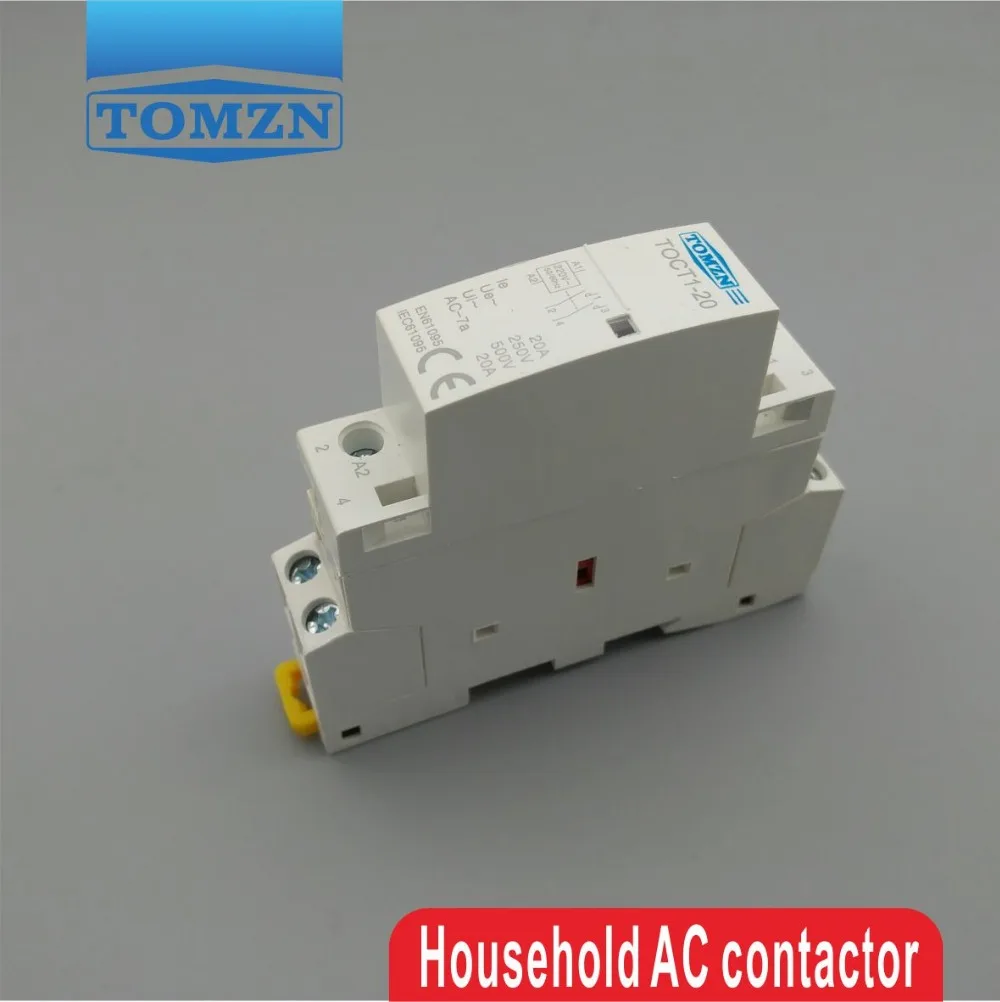 CT1 Американская классификация проводов 2р 20A 220 V/230 V 50/60HZ Din rail бытовой ac Контактор В соответствии с стандартом 2NO