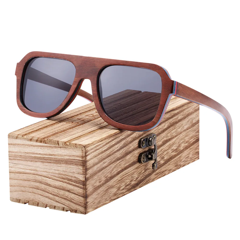 BARCUR брендовые дизайнерские Последние скейтборд деревянные солнцезащитные очки мужские вождения/отделка Солнцезащитные очки женские поляризованные UV400 очки