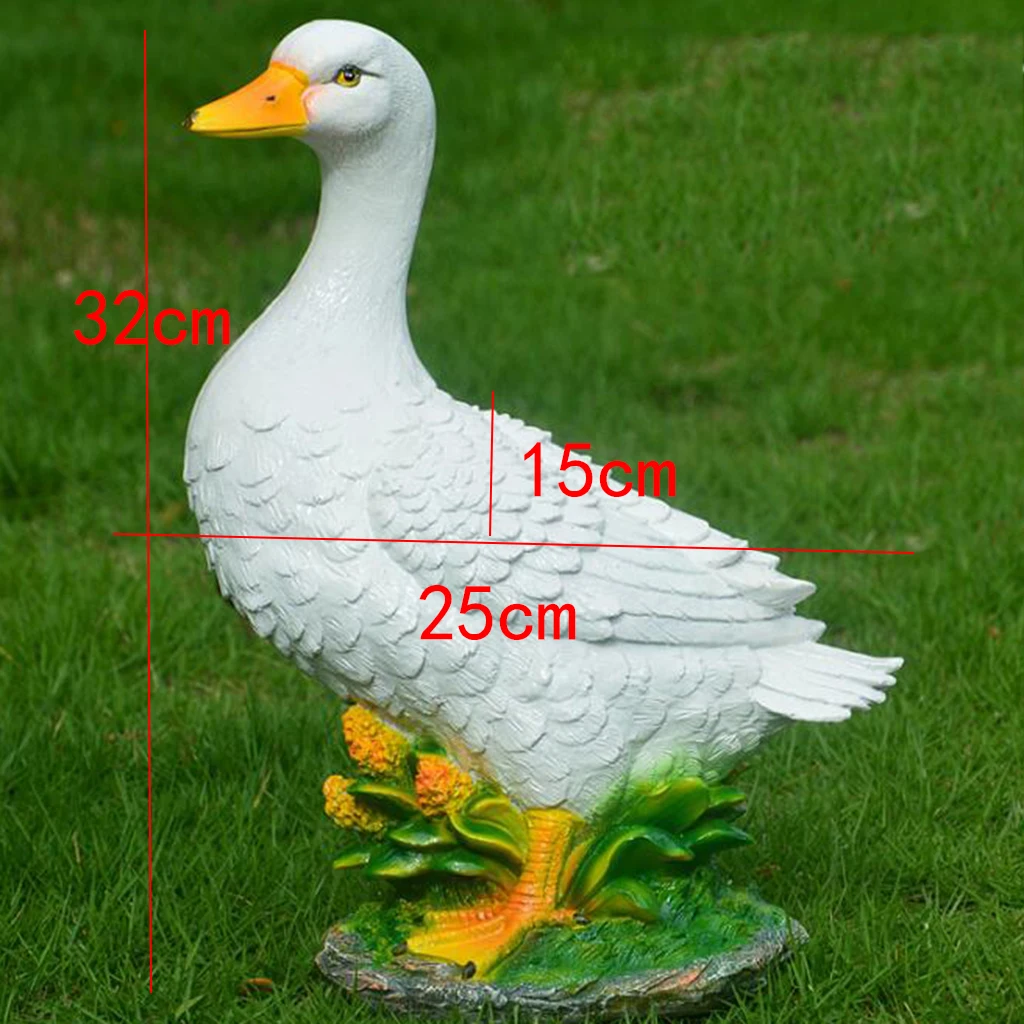Garden Decor Outdoor Resin Duck Statue Lifelike Duck Sculptures for Garden Lawn Decor Wedding Party Favor Home Tabletop Display