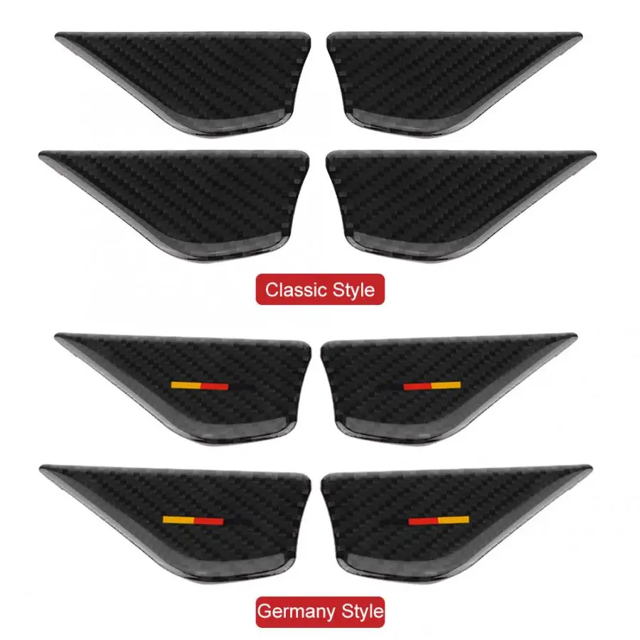 4Pcs Carbon Fiber Car Interior Door Handle Bowl Cover Trim for Mercedes C Class W205 C180 C200 GLC Car Styling