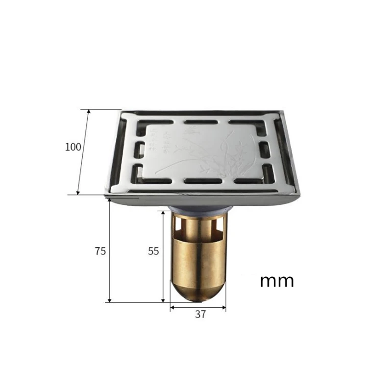 Сток в полу из нержавеющей стали большой поток слив квадратный водосток для душа отходов решетки с ситечком для волос