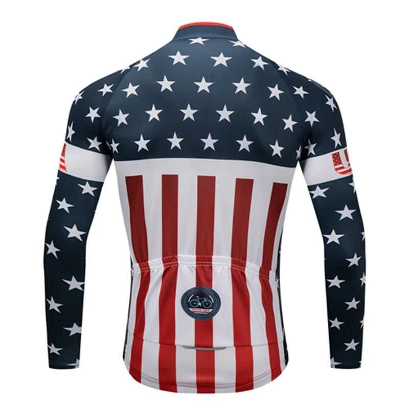 Weimostar Team Ropa ciclismo, Мужская велосипедная Джерси, США, с длинным рукавом, Осень-зима, флисовая одежда для велосипеда, рубашки для Mtb велосипеда, Джерси