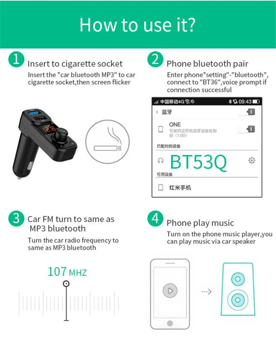 Франшиза Bluetooth автомобильный комплект MP3 плеер fm передатчик беспроводной радио