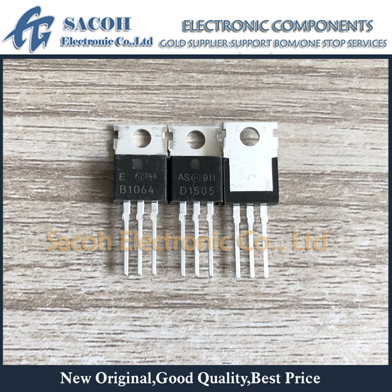 Бесплатная доставка 10 пар 2SB1064 B1064 + 2SD1505 D1505 TO-220 NPN PNP Epitaxial Planar силиконовые