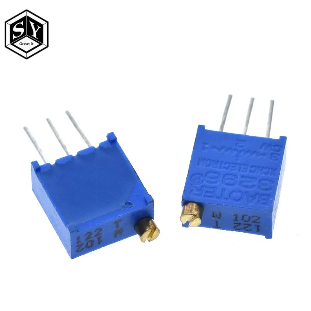 10 шт 3296W 3296 50 100 200 500 ohm 1K 2K 5K 10K 20K 50K 100K 200K 500K 1M ohm 103 100R 200R 500R Триммер Потенциометр|Потенциометры| | АлиЭкспресс