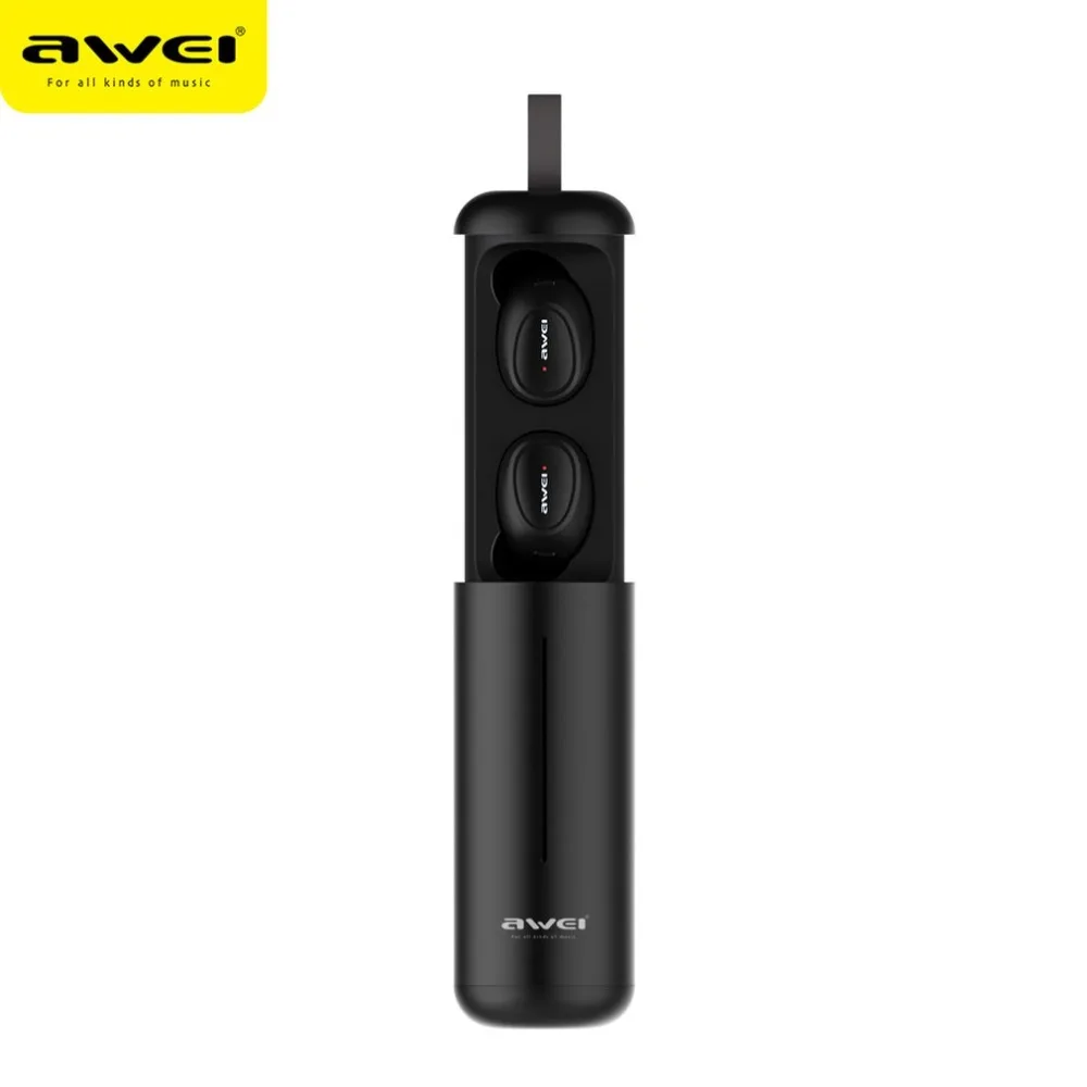 

Awei T5 Wireless Bluetooth 5.0 Earphone Mini In-ear Earbuds with Charging Box Sweatproof Sport Earpiece
