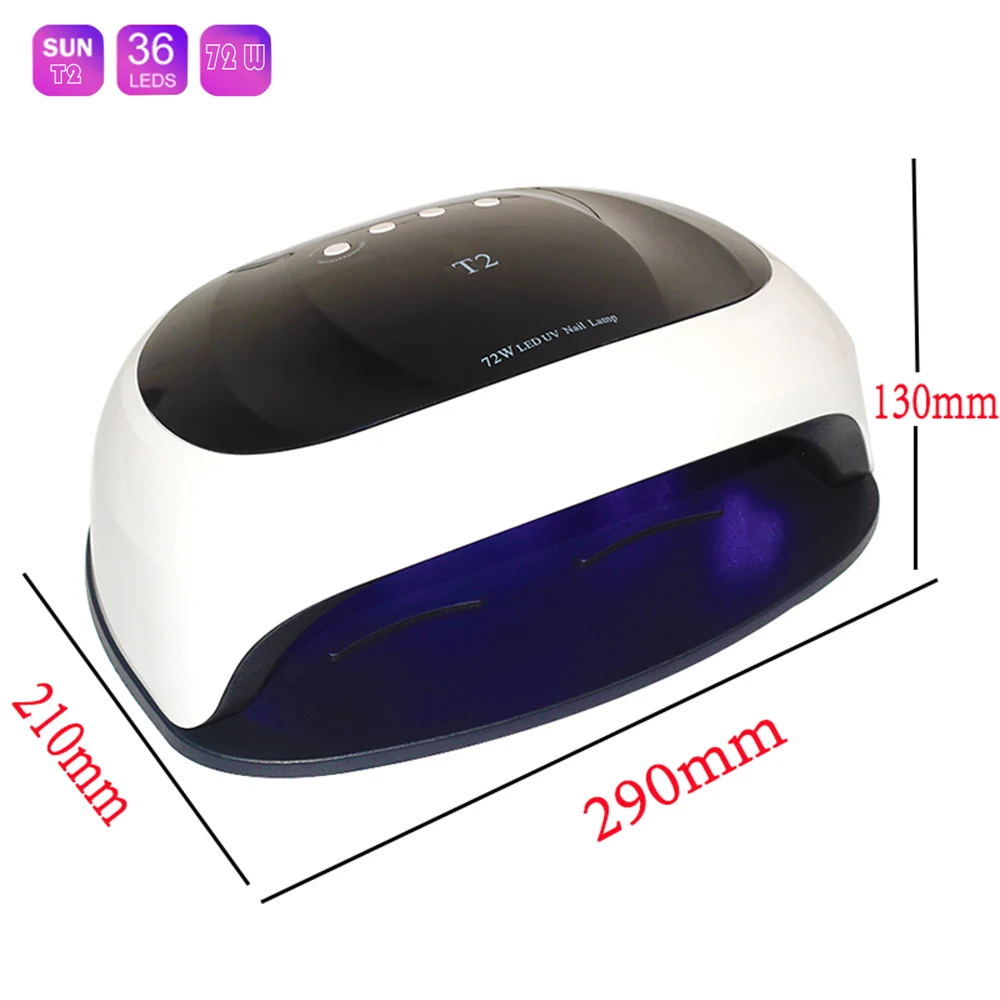 72w Sun T2 Uv Lamp Led Nail Lamp Nail Dryer For All Gels Polish Sun Light Infrared Sensing 10 30 60s Timer Smart For Manicure Nail Dryers Aliexpress