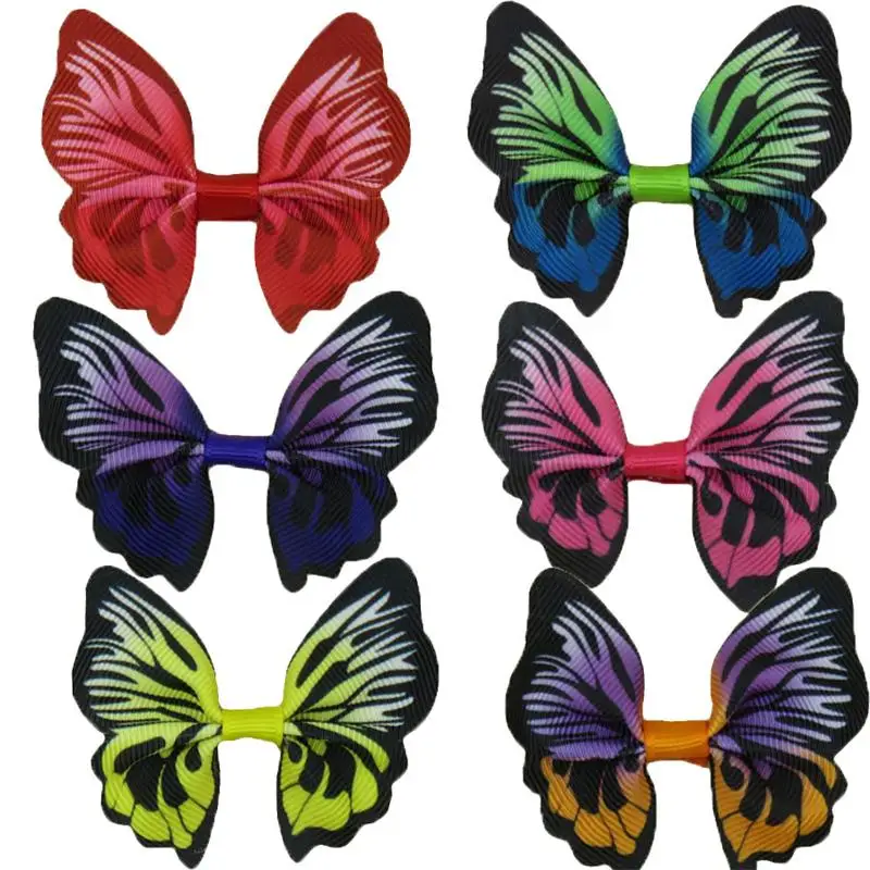 Girls Hair Accessories Purple Lilic Hair Bands Butterfly Girls