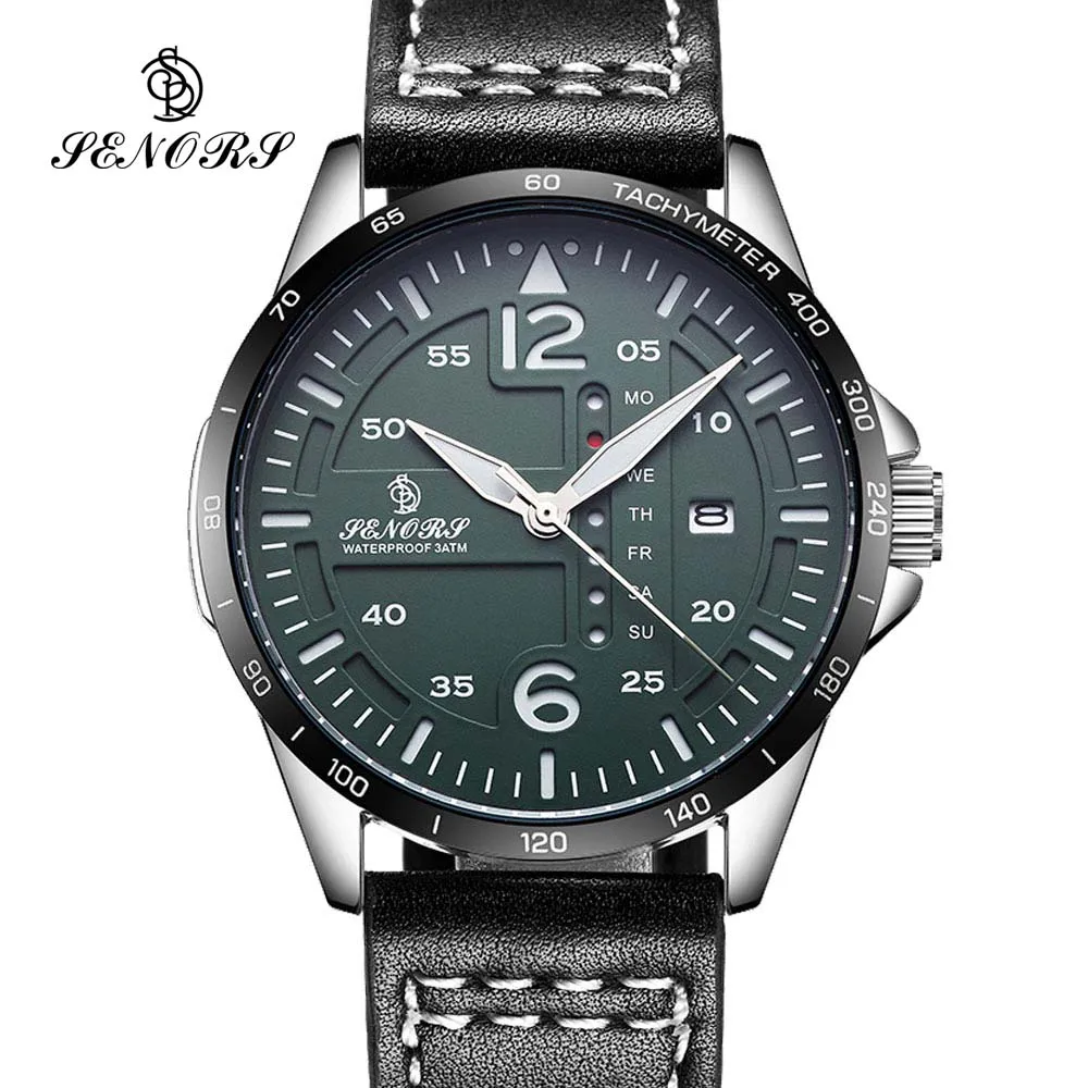 Top Luxury Brand Men Sports Watches Men's Quartz Date Clock Man Leather Army Military Wrist Watch Relogio Masculino Gift