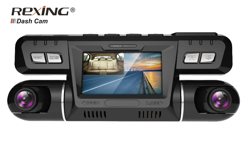 

Rexing P28 Dash Cam with WiFi, Dual 1920x1080P Front and Cabin Dash Camera for Cars, Uber Taxi