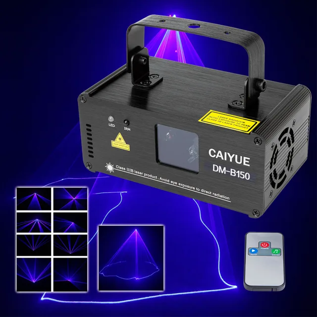 IR Remote DMX512 150mw Blue Laser Scanner DJ Disco Beam Stage Lighting