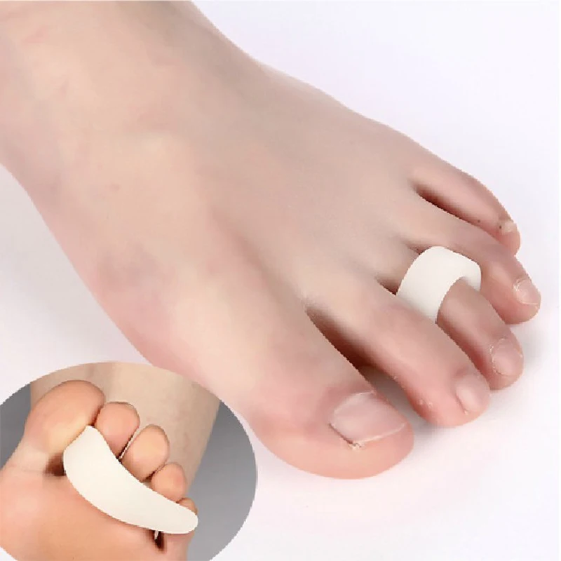 1pair Toe Corrector Hammer Toes Separator For Toes Pads Feet Care Bunion Gel Guard Remove Corns Feet Silicone Finger Protector
