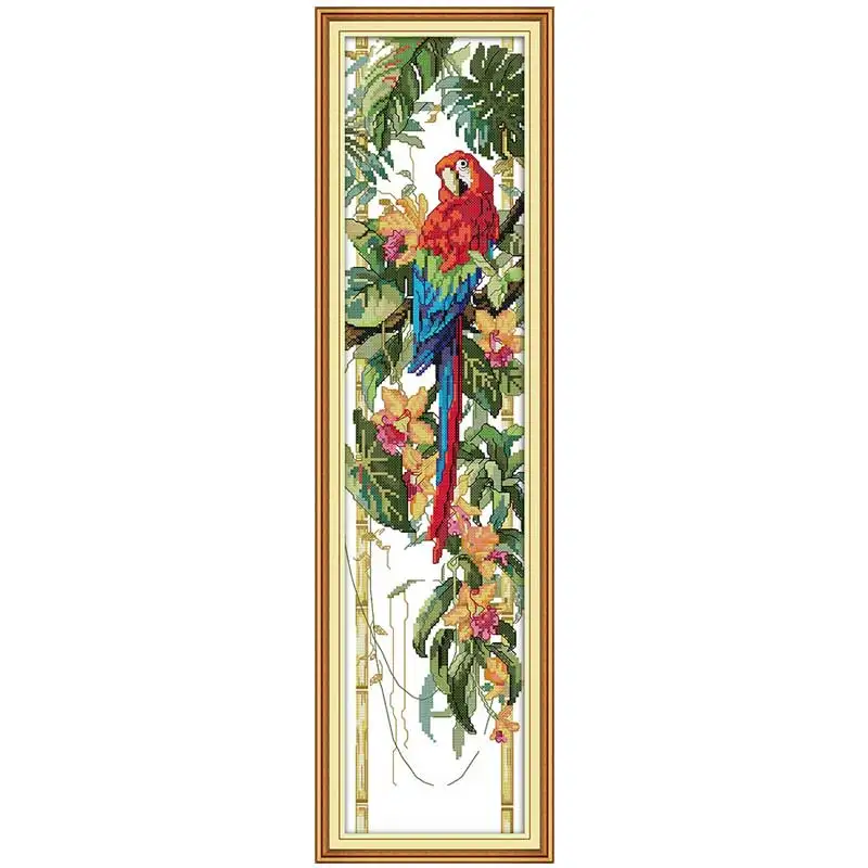 

This Scarlet Macaw (3) Patterns Counted Cross Stitch 11CT 14CT Cross Stitch Set Wholesale Cross-stitch Kit Embroidery Needlework