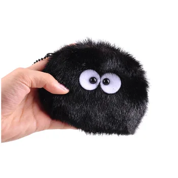 

250pcs/lot Kawaii TOTORO Black Dustbunny Pocket Coin Purse BAG Wallet Pouch Women Handbag Storage Pouch Case BAG