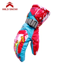 Зимние женские лыжные перчатки, защита от ветра, теплые велосипедные Снегоходы, мотоциклетные сноуборд, лыжные перчатки, зимние уличные, H-1010