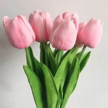 

30pcs Artificial Tulip Flowers Real Touch for Wedding Party Decoration Home Office Garden Festive Artificial Decorations 2019