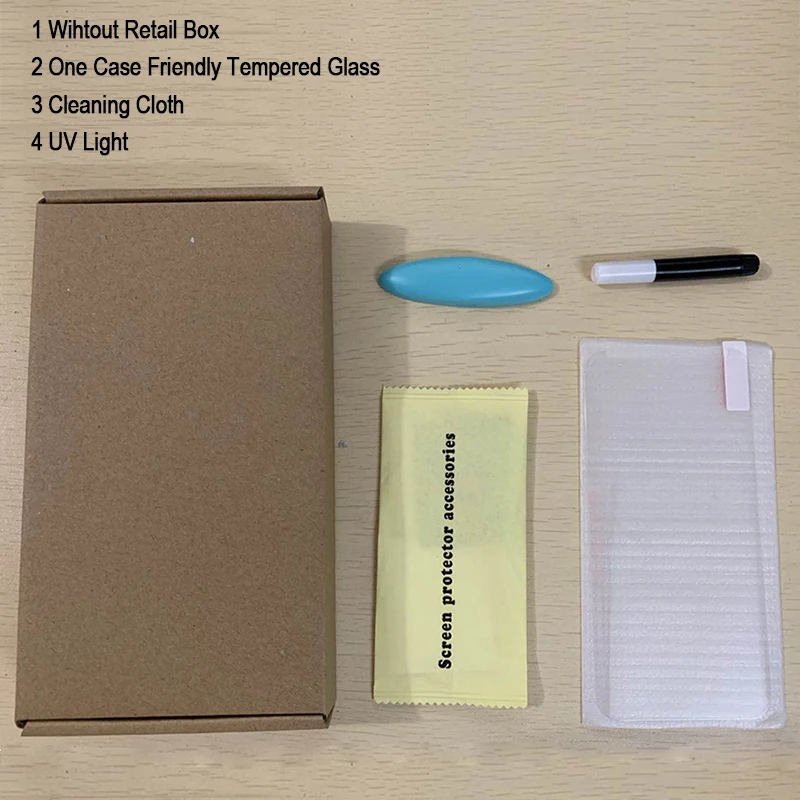 5D UV Liquid Curved Full Glue Tempered Glass For Samsung Galaxy S8 S9 10 Plus Note 8 9 S10 Lite Screen Protector Full Cover Film