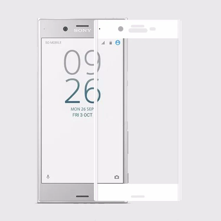 Изогнутое закаленное стекло с полным покрытием для Sony Xperia XZ1 Защитная пленка