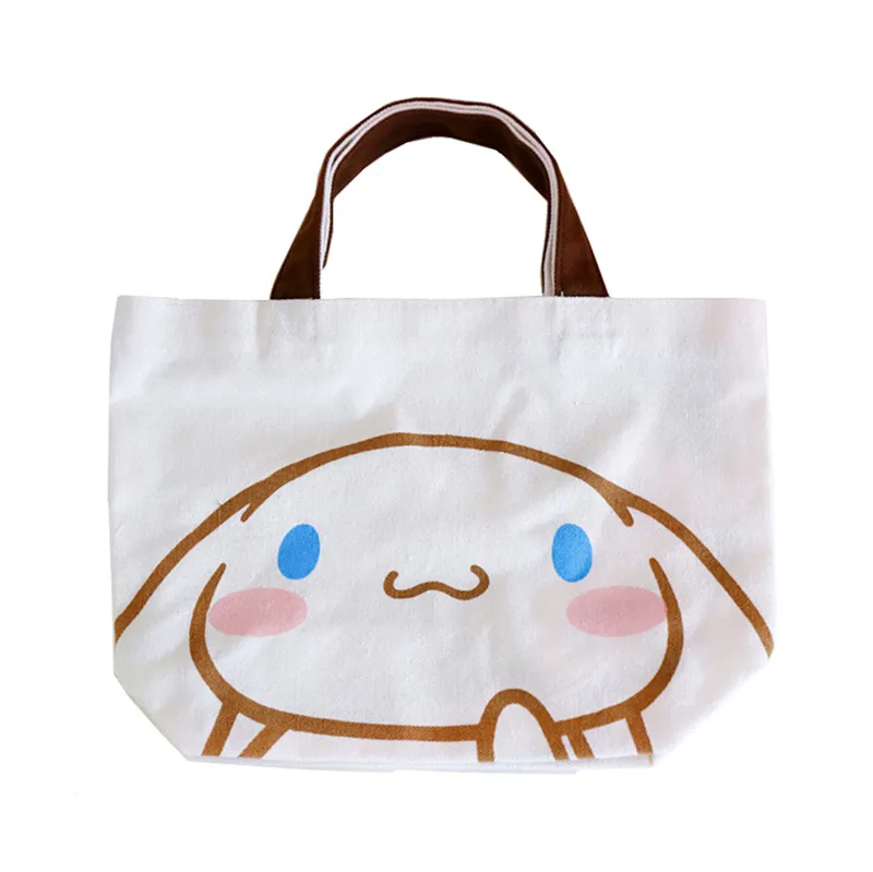 

Cute Cinnamoroll My Melody Canvas Tote Bag Handbag Lunch Bag for Kids School Women Girls Cartoon Picnic Food Bag Shopping Bags