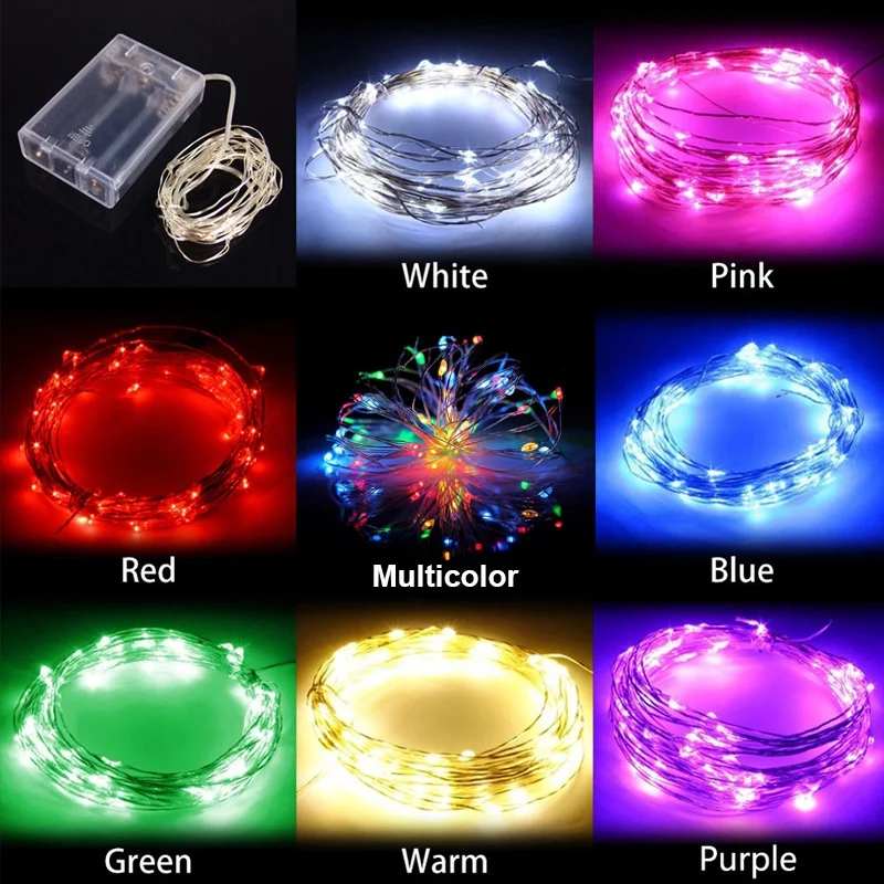 

5Meter 50 LEDS Light Strap Lamp LED String Garland Battery Operated Christmas Party Wedding Home Decoration Fairy lights