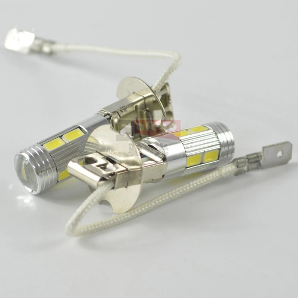 2 шт. Противотуманные фары H1 H3 10D 5730 светодиодный фонарь 10SMD Автомобильная