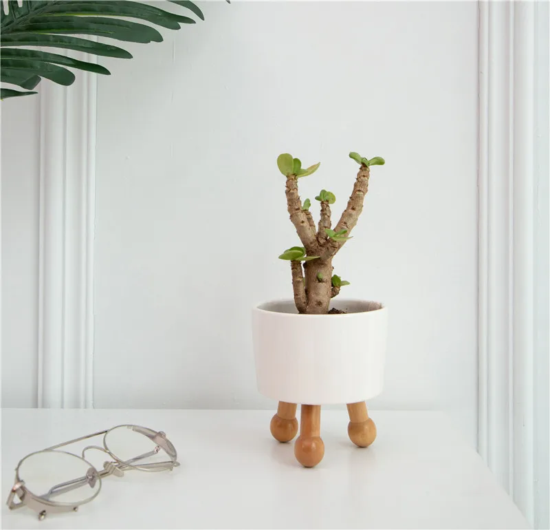 

Garden pots for fower Ceramic pots for plants succulent planter wooden pots Plant Flower Pot Nordic decoration home