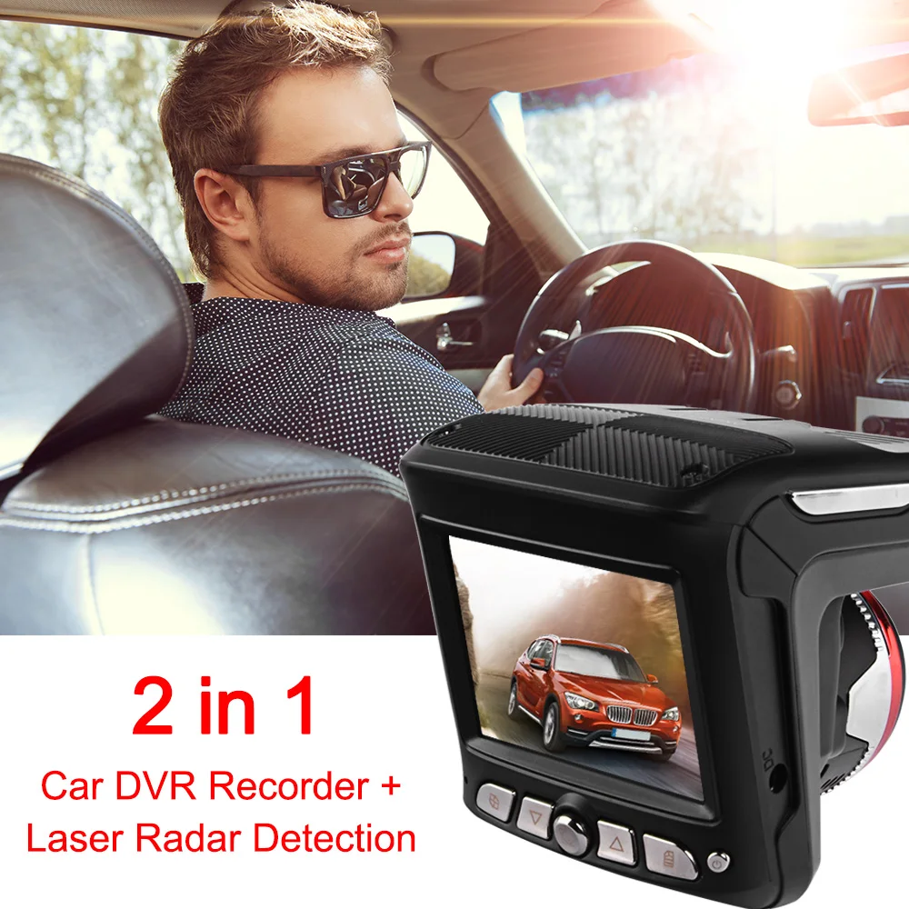 

Car Dash Cam Recorder Radar Detector 2in1 HD 1080P Car DVR Detector Radar Detector Camera Auto Accessories
