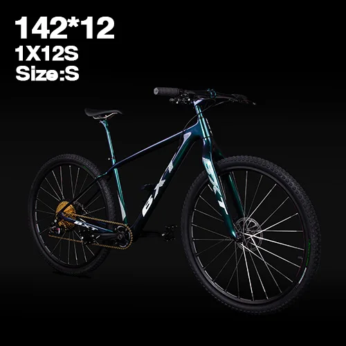 BXT углеродный горный велосипед Boost 148/142 мм 29er 1x12speed велосипеды дисковые тормоза с переменной скоростью гоночный велосипед полный MTB велосипед - Цвет: S chameleon 142x12mm