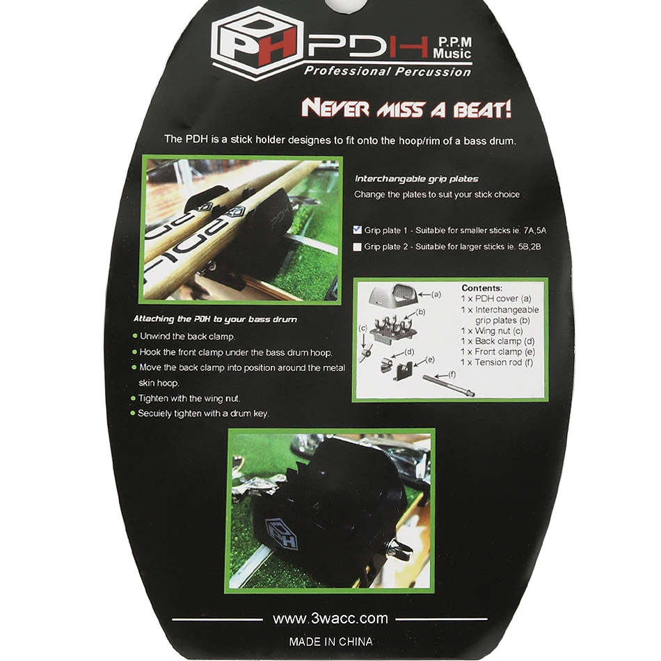 PDH портативный держатель барабанной палочки для 7A 5A/ 5B 2B ударный аксессуар с