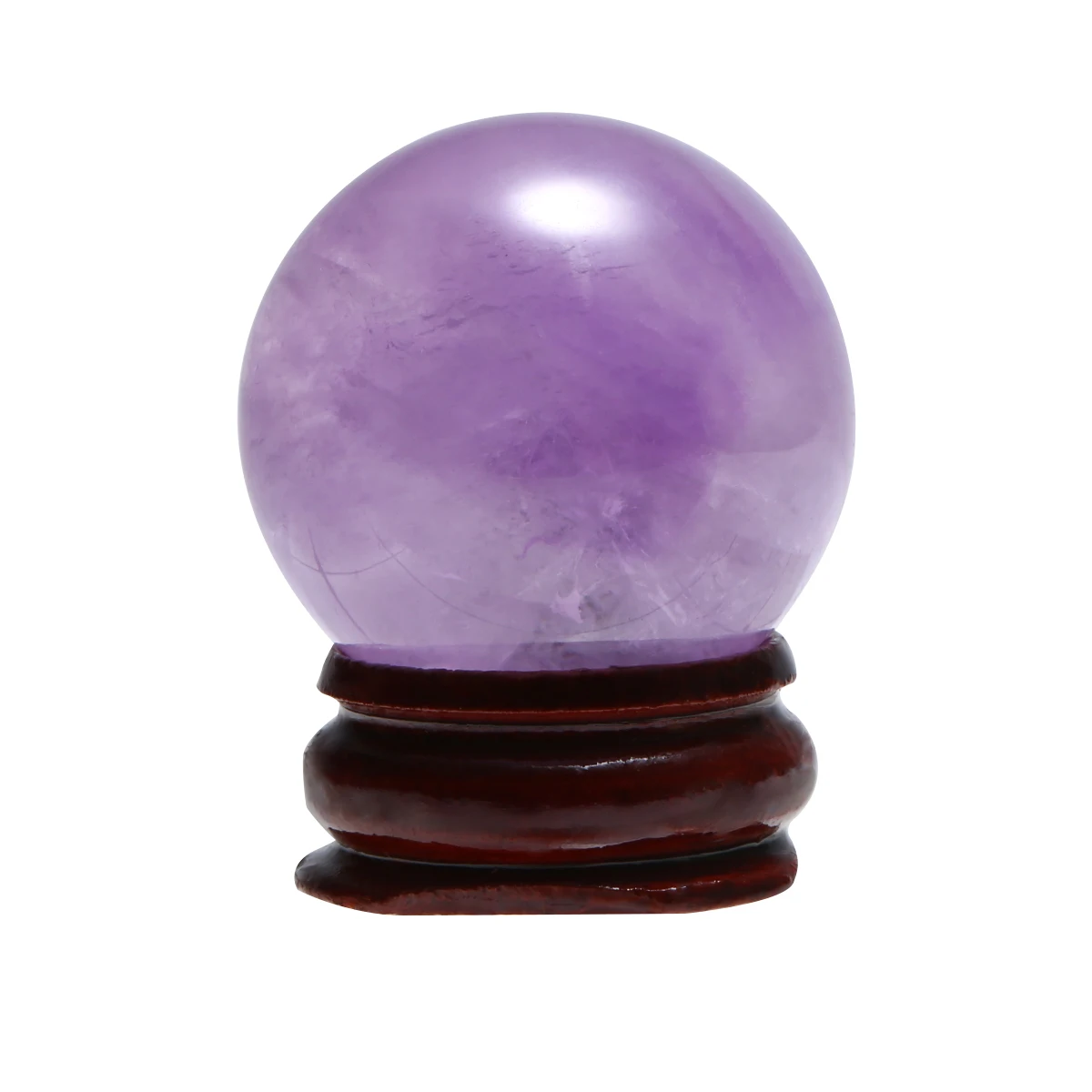 New Beautiful 30mm Natural Purple Amethyst Quartz Crystal Healing Ball Sphere Ornaments + Stand Beautiful Home Decoration