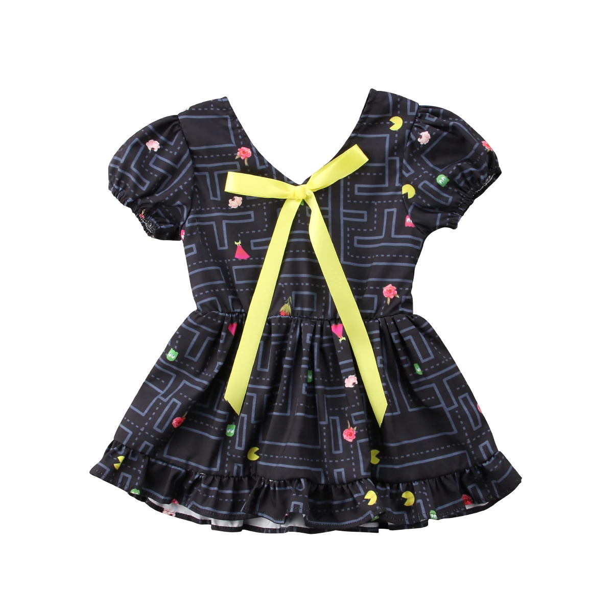 

Fashion Toddler Summer Kids Baby Girls Clothes Cotton Floral Bowknot Party Pageant Tutu Dress Sundress Clothing