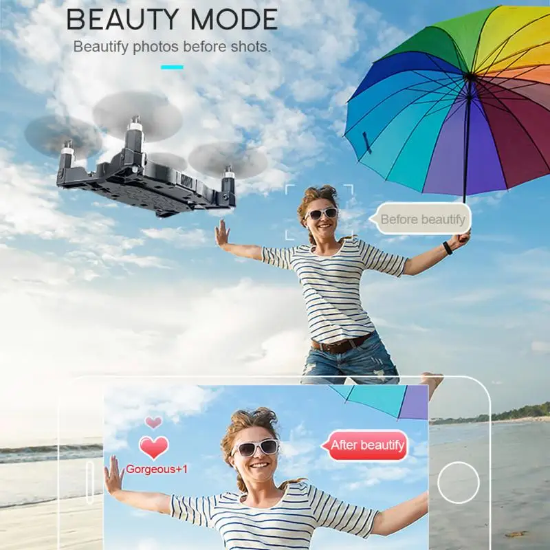 White Black JJRC H49 Automatic Foldable Wifi Quadcopter Drone Toy One Key Return Headless Mode With 720P HD Camera Slim Body